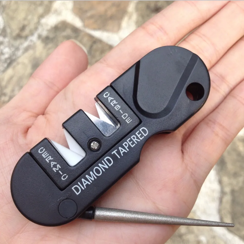 Professional Sharpening Stone Three Stages Ceramic Carbide Diamond Knife Sharpener Pocket Outdoor EDC Tool Fish Hook
Professional Sharpening Stone Three Stages Ceramic Carbide Diamond Knife Sharpener Pocket Outdoor EDC Tool Fish Hook