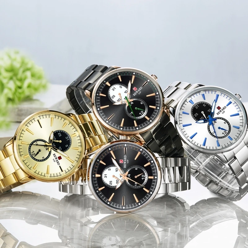 REWARD Luxury Watch Men Top Brand Fashion Business Men Watch 24 Hour Complete Calendar Men's Watch Stainless Steel 3 ATM Clock
REWARD Luxury Watch Men Top Brand Fashion Business Men Watch 24 Hour Complete Calendar Men's Watch Stainless Steel 3 ATM Clock