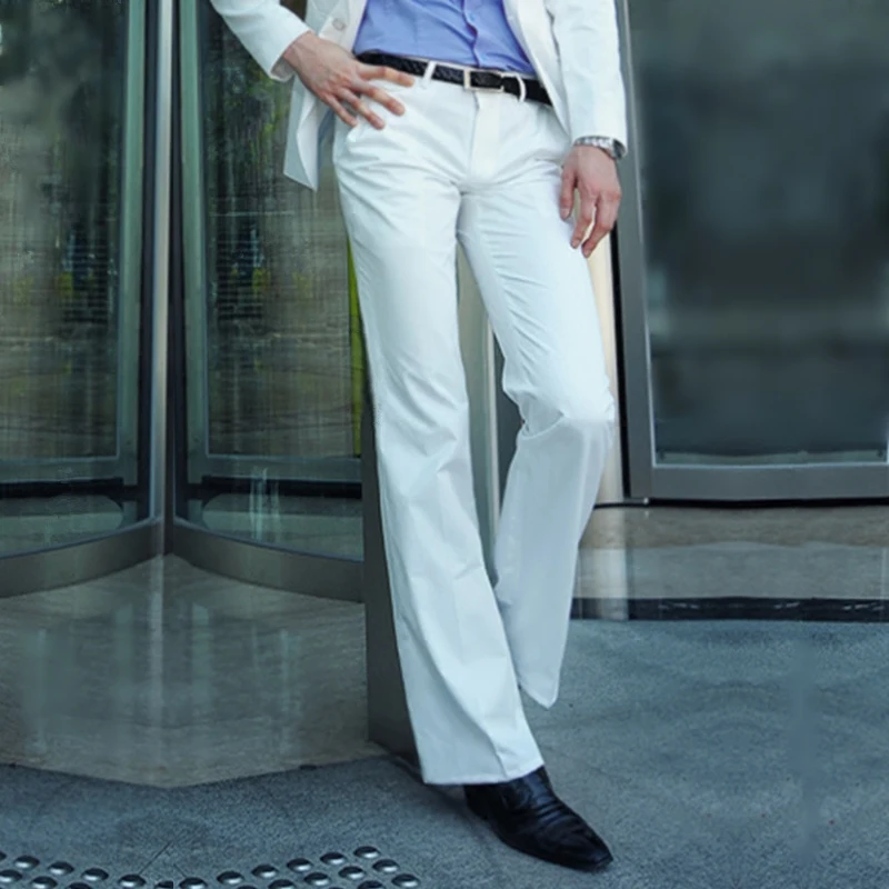 2019 Micro-horn trousers Male Business Black straight Wide-leg Suit pants British Casual Men's big pants Men's trousers
2019 Micro-horn trousers Male Business Black straight Wide-leg Suit pants British Casual Men's big pants Men's trousers