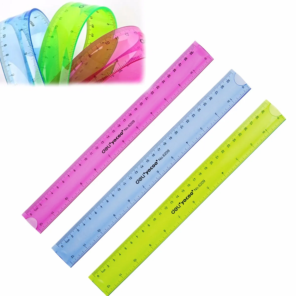 JIGUOOR 12" 30cm Super Flexible Ruler Rule Measuring Tool Stationery for Office School Color Randomly
JIGUOOR 12" 30cm Super Flexible Ruler Rule Measuring Tool Stationery for Office School Color Randomly