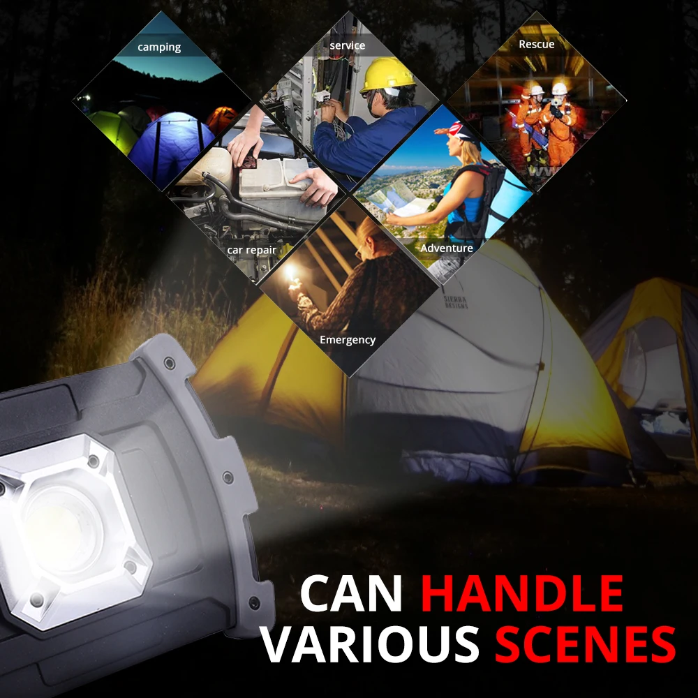 100W LED Spotlight Floodlight COB Flashlight USB Rechargeable Camping Emergency Search Light Projector Work Lamp use 18650 AA
100W LED Spotlight Floodlight COB Flashlight USB Rechargeable Camping Emergency Search Light Projector Work Lamp use 18650 AA