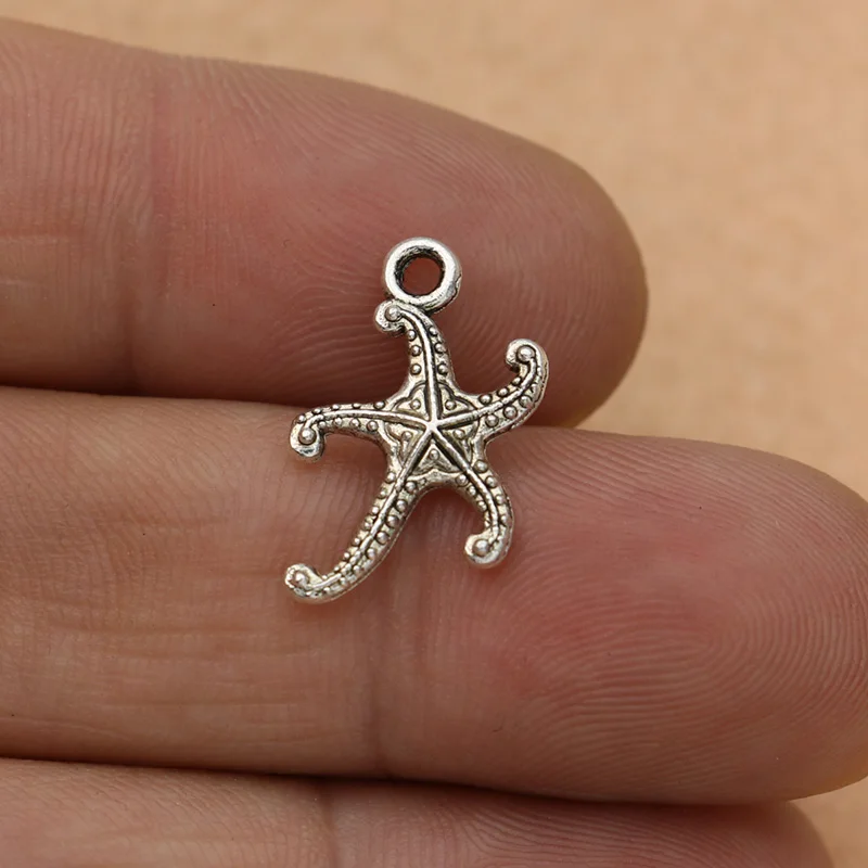 10pcs Antique Silver Plated Starfish Charm Pendant fit Bracelet Necklace Jewelry DIY Making Accessories 19x12mm
10pcs Antique Silver Plated Starfish Charm Pendant fit Bracelet Necklace Jewelry DIY Making Accessories 19x12mm