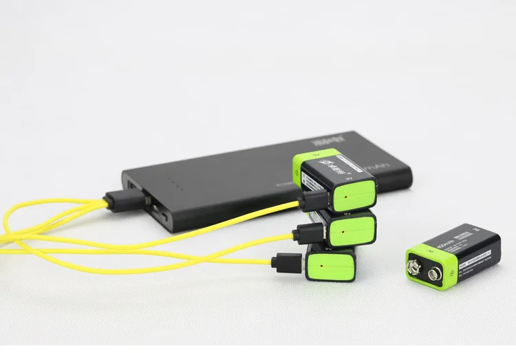 ZNTER 10 шт./лот 9 в 400 мАч батарея с USB зарядкой литий ионная аккумуляторная li po +