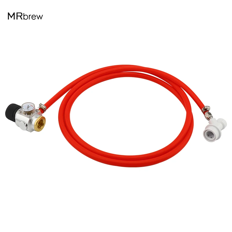 5/16" Gas Line Assembly - 0-90 PSI Soda Bottle CO2 Mini Gas Regulator T21*4 - Draft Beer Dispensing Cornelius Corny Keg
5/16" Gas Line Assembly - 0-90 PSI Soda Bottle CO2 Mini Gas Regulator T21*4 - Draft Beer Dispensing Cornelius Corny Keg