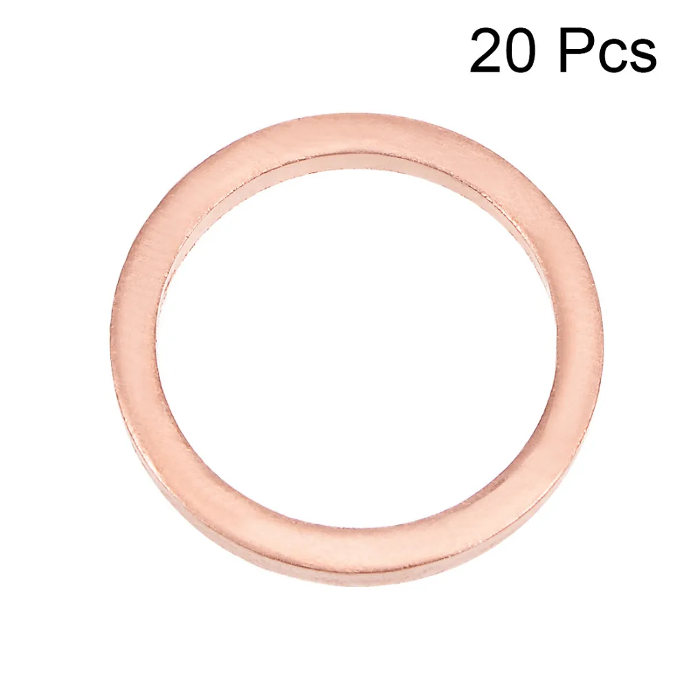 Uxcell 20Pcs 14x20x1.5/14.3x18x1.5/16x20x2/16x22x1.5/10.5x20x1.5mm Copper Flat Washer for Screw Bolt Screws Nuts Gaskets
Uxcell 20Pcs 14x20x1.5/14.3x18x1.5/16x20x2/16x22x1.5/10.5x20x1.5mm Copper Flat Washer for Screw Bolt Screws Nuts Gaskets