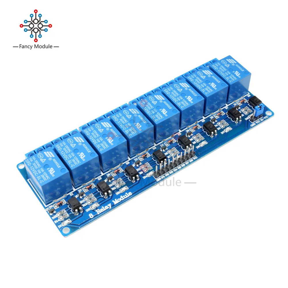 DC 12 В 8 канальный релейный модульный оптрон для Arduino UNO 2560 1280 ARM PIC AVR высокое