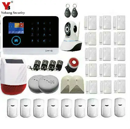 

Yobang Security WIFI gsm alarm system Touch Keyboard IOS Android APP 433MHz Home Burglar Wifi/GSM/GPRS/SMS Alarm System