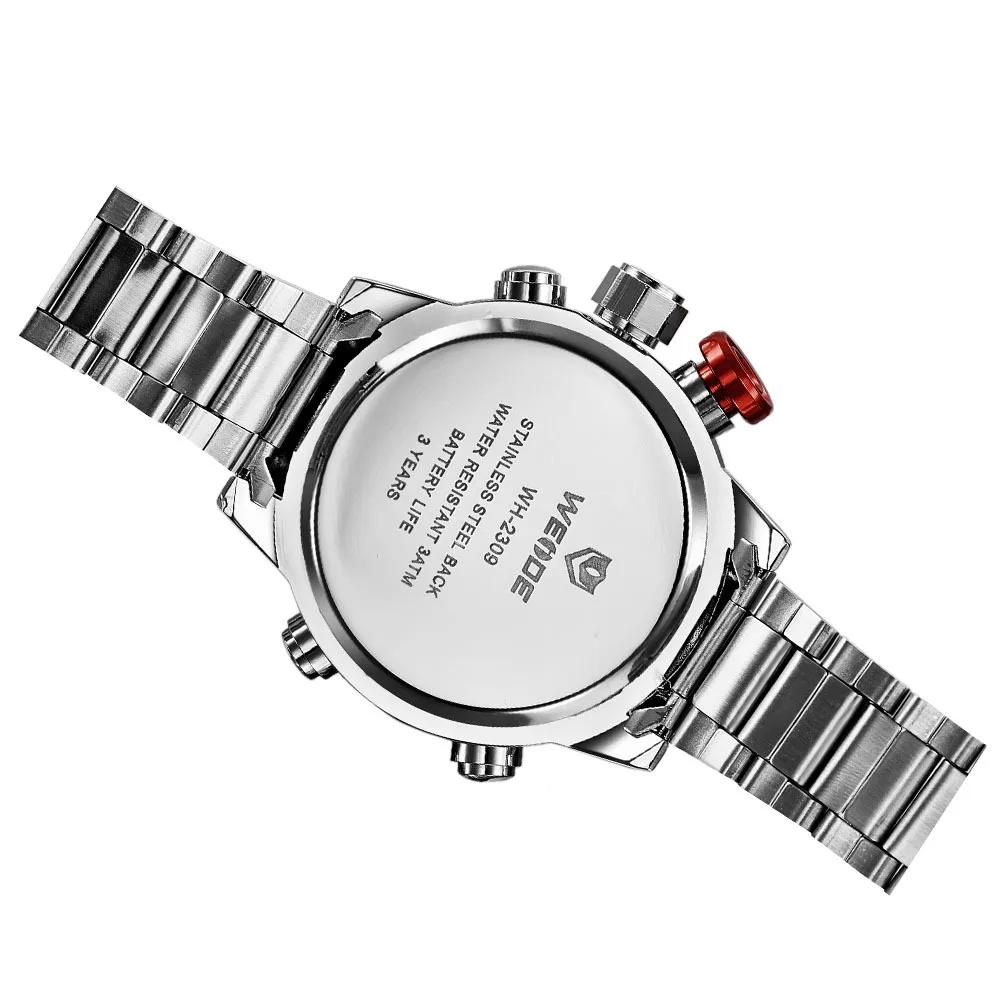 WEIDE мужские часы Топ люксовый бренд 2019 стальные кварцевые Аналоговые