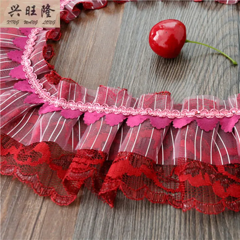 XWL 11Yard/Lot 8cm Wide Multilayer Gauze Lace Trim Edging Wedding Garment Stage Pillow Lace Accessories Ribbon DIY Sewing Decor
XWL 11Yard/Lot 8cm Wide Multilayer Gauze Lace Trim Edging Wedding Garment Stage Pillow Lace Accessories Ribbon DIY Sewing Decor