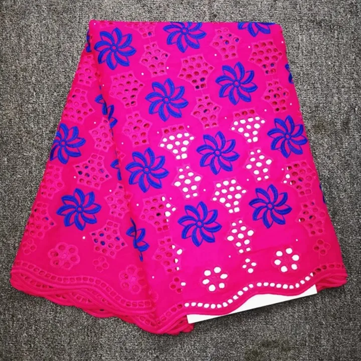 5Yards/pc Wonderful fuchsia african cotton lace fabric blue flower embroidery swiss voile cotton fabric for clothes HC2-9
5Yards/pc Wonderful fuchsia african cotton lace fabric blue flower embroidery swiss voile cotton fabric for clothes HC2-9