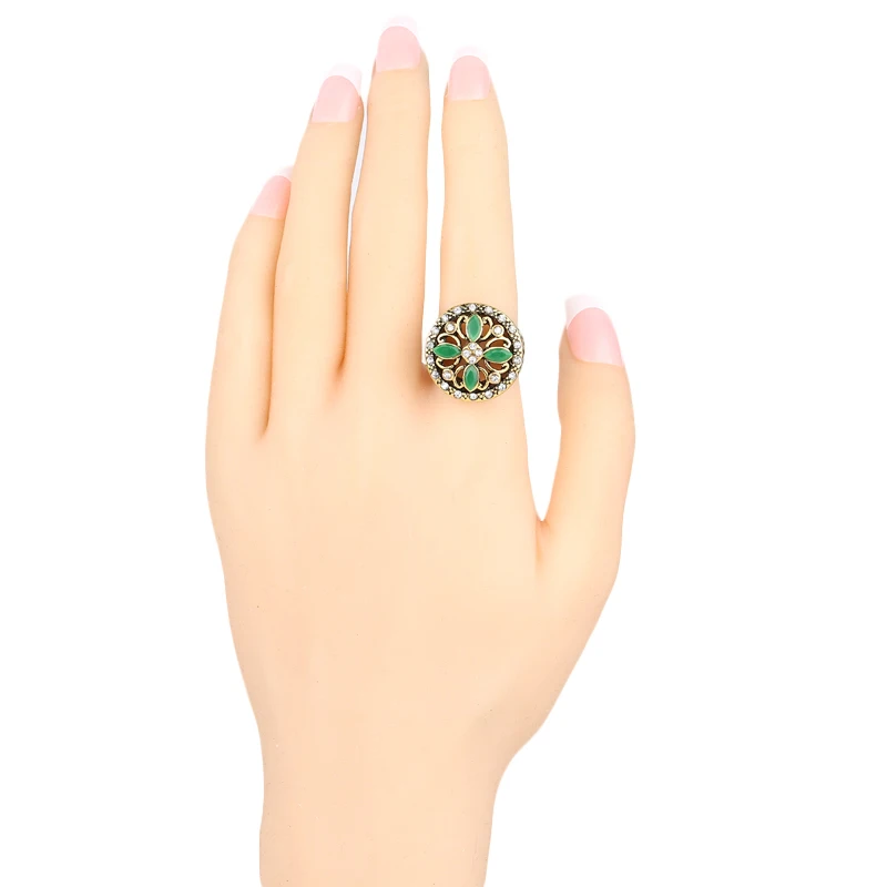 2015 Модные кольца для женщин изящные двойные с тибетским серебряным кристаллом