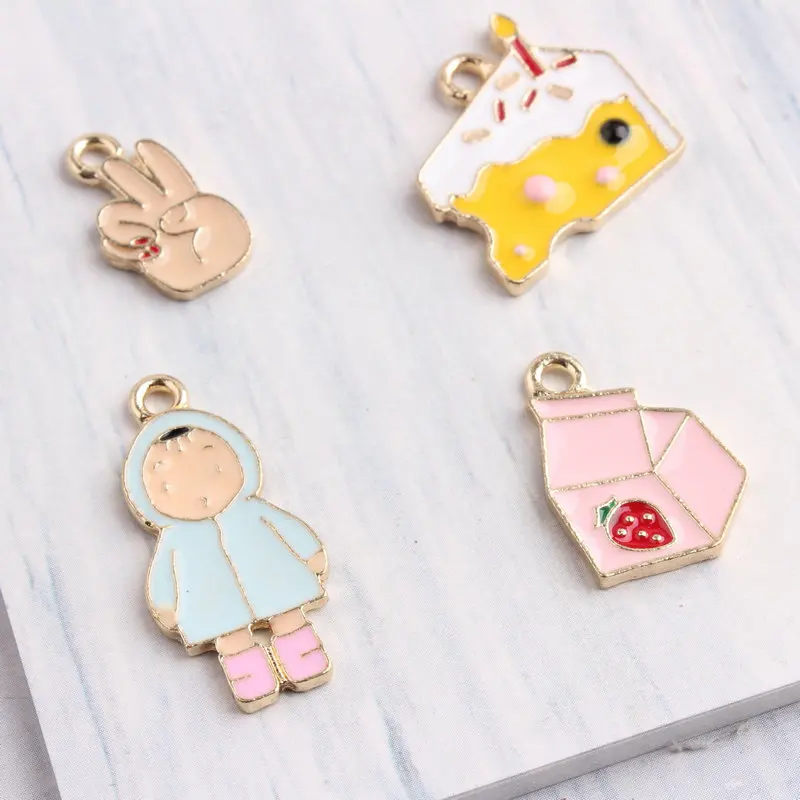10PCS Birthday Cake Yogurt Box Boy Gesture Gold Enamel Charm DIY Accessories For Handmade Jewelry Pendants for Necklace Bracelet
10PCS Birthday Cake Yogurt Box Boy Gesture Gold Enamel Charm DIY Accessories For Handmade Jewelry Pendants for Necklace Bracelet