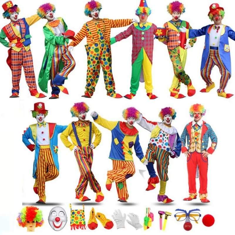 Holiday Variety Funny Clown Cospaly Costume Man Adult Male Clown Clothes Party Dress Joker Clown Costume
Holiday Variety Funny Clown Cospaly Costume Man Adult Male Clown Clothes Party Dress Joker Clown Costume