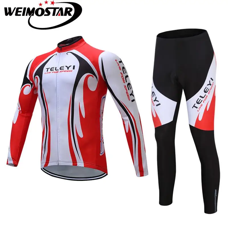 TELEYI Men Cycling Jersey Red Bicycle Clothing Sets Winter mtb Road Long Sleeve Ropa Ciclismo Outdoor Bike Jersey Sets With Bib
TELEYI Men Cycling Jersey Red Bicycle Clothing Sets Winter mtb Road Long Sleeve Ropa Ciclismo Outdoor Bike Jersey Sets With Bib