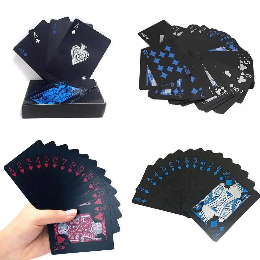 54 шт. водонепроницаемые ПВХ пластиковые игральные карты набор Палуба покер