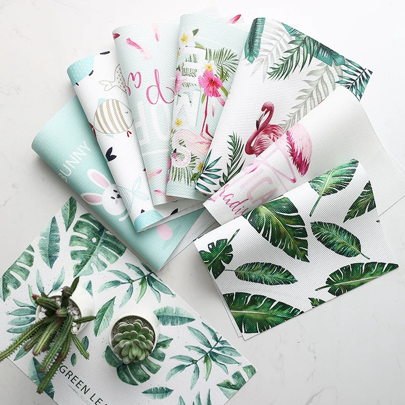 Tropical Flamingos Tableware PVC Placemat Pad Dining Table Mat Heat Insulation Non Slip Placemats Flamingo Bowl Coaster 45X30CM
Tropical Flamingos Tableware PVC Placemat Pad Dining Table Mat Heat Insulation Non Slip Placemats Flamingo Bowl Coaster 45X30CM