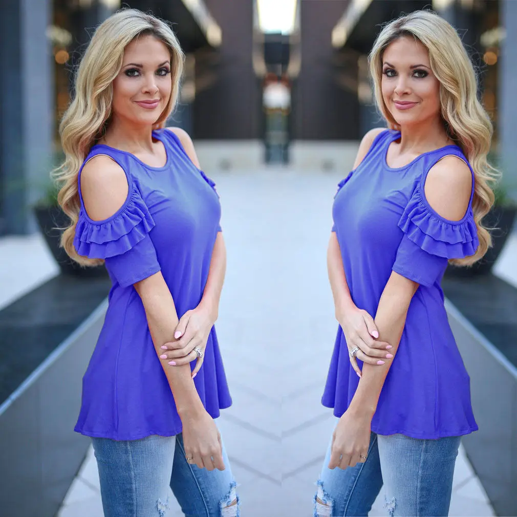 New Women Ladies Summer Cotton Cut Out Short Sleeve Casual Shirt Tops Blouse Basic Blouse
New Women Ladies Summer Cotton Cut Out Short Sleeve Casual Shirt Tops Blouse Basic Blouse