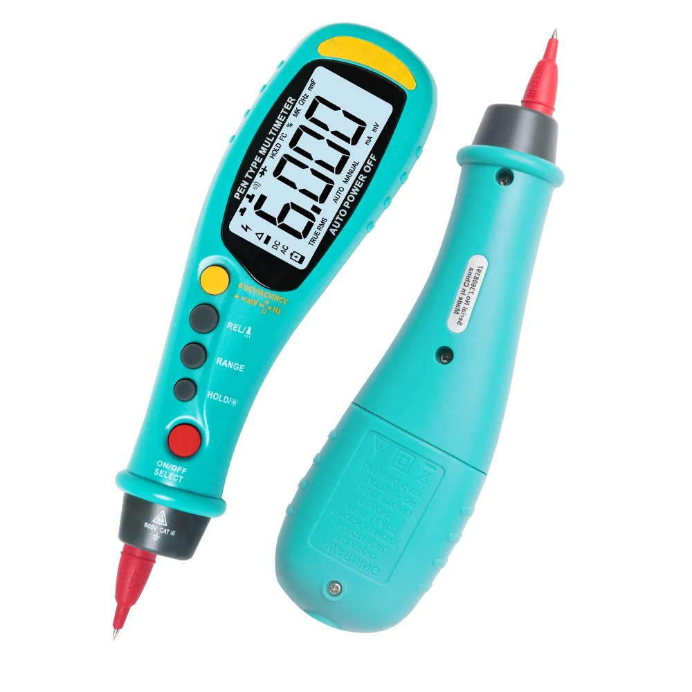AC/DC Voltage Resistance Capacitance Temperature Tester Electron Pen Type Digital Multimeter Auto-Rang True RMS NCV 6000 Counts
AC/DC Voltage Resistance Capacitance Temperature Tester Electron Pen Type Digital Multimeter Auto-Rang True RMS NCV 6000 Counts