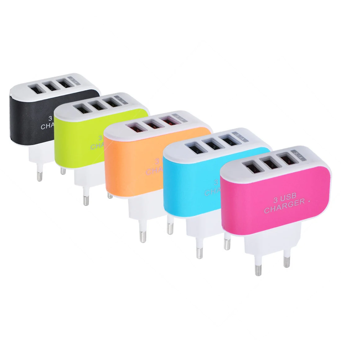 Etmakit яркие цвета 5 В 3 1 А штепсельная вилка европейского стандарта США порта USB