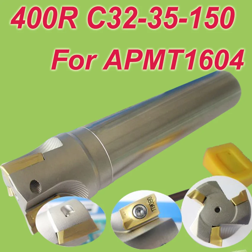 Free Shipping 400R SHK 32MM,Cutting Dia:35mm L:150mm 90 deg Square Insertable Face Shoulder Endmill Cutting Tools for APMT1604
Free Shipping 400R SHK 32MM,Cutting Dia:35mm L:150mm 90 deg Square Insertable Face Shoulder Endmill Cutting Tools for APMT1604