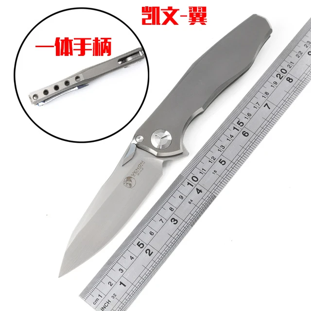 Высокое качество подшипников TC4 Титан ручка M390 нож охотничий кемпинг открытый
