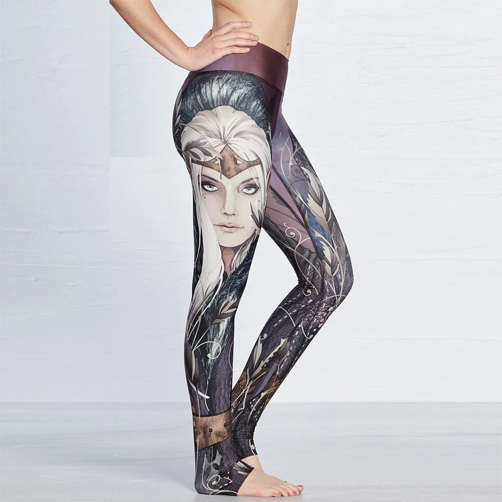 Women Flexible Hunting Lady Print Tight Pants Workout Gym Training Running Yoga Sport Fitness Exercise Leggings Dropshipping | Спорт и