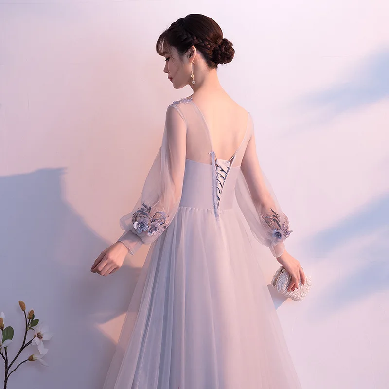 Gray O-Neck Bride Party Dress Women Elegant Slim Floor-Length Cheongsam Fashion Wedding Long Qipao Luxury Robe Vestido XS-3XL
Gray O-Neck Bride Party Dress Women Elegant Slim Floor-Length Cheongsam Fashion Wedding Long Qipao Luxury Robe Vestido XS-3XL