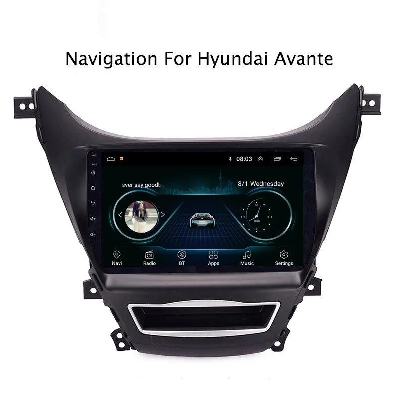 9 "2.5D IPS Android 8 1 автомобильный DVD GPS плеер для Hyundai Elantra/Avante 2012 2014 Автомобильный
