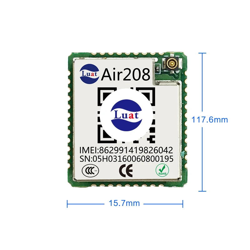 JINYUSHI для Luat Air208 четырехдиапазонный GSM/GPRS коммуникационный модуль по команде совместим с SIM800C
JINYUSHI для Luat Air208 четырехдиапазонный GSM/GPRS коммуникационный модуль по команде совместим с SIM800C