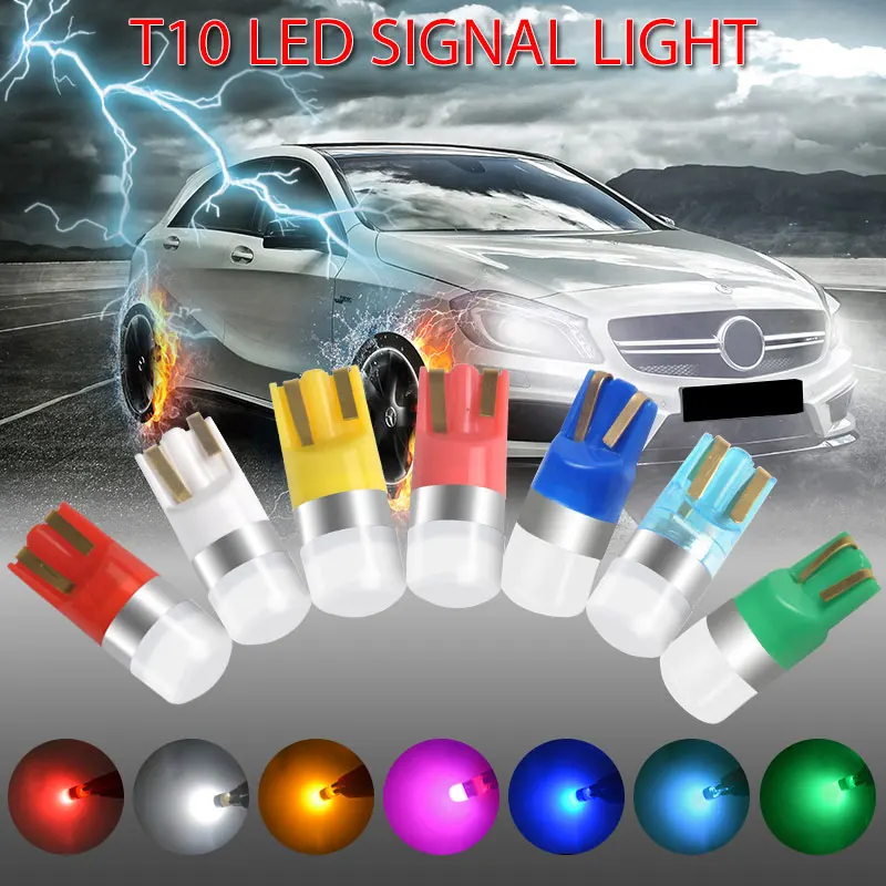 4 шт. T10 светодиодный лампы W5W светильник 3030 интерьер 12V 6000K DRL Янтарный желтого