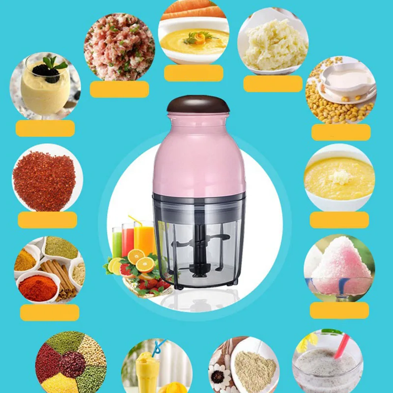 Hot New Mini Multipurpose Electric Food Processor Meat Grinder Vegetable Chopper Fruit Blender Mincer HY99 JY14
Hot New Mini Multipurpose Electric Food Processor Meat Grinder Vegetable Chopper Fruit Blender Mincer HY99 JY14