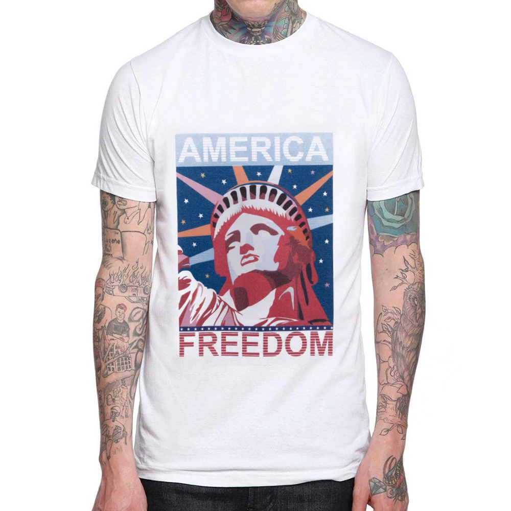 Statue Of Liberty Men T Shirt 2019 New Summer 100% Cotton Knitted Raglan Man T-shirts Fashion Hombres Tops Tee Men's Clothing
Statue Of Liberty Men T Shirt 2019 New Summer 100% Cotton Knitted Raglan Man T-shirts Fashion Hombres Tops Tee Men's Clothing