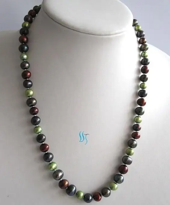 Handmade Pearl Jewelry Set 18 inches 7-8mm Multicolor Freshwater Pearl Necklace New Free Shipping
Handmade Pearl Jewelry Set 18 inches 7-8mm Multicolor Freshwater Pearl Necklace New Free Shipping