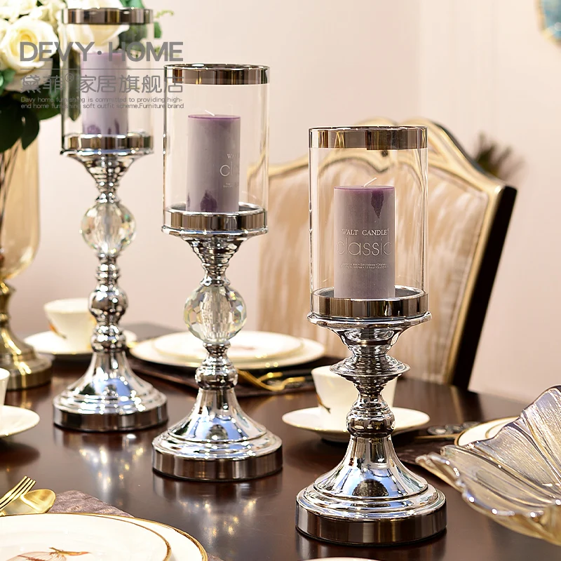 European-style Ornaments Modern Home Glass Metal Candlestick Creative Living Room Table Decoration
European-style Ornaments Modern Home Glass Metal Candlestick Creative Living Room Table Decoration