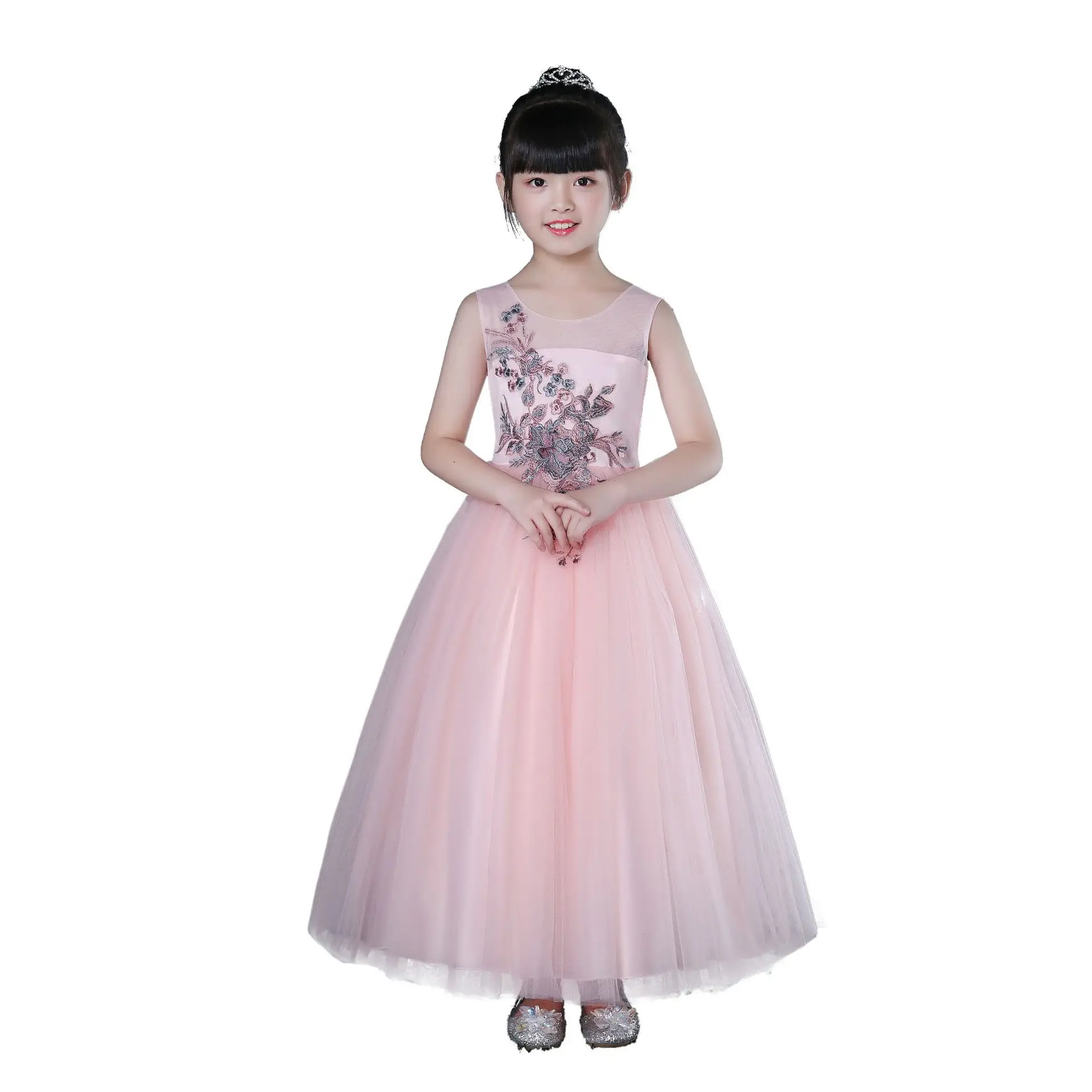 Elegant Girls Dresses Kids Sleeveless 3D Flower Applique Long Maxi Tulle Party Dresses Children Talent Show Clothing Ball Gown
Elegant Girls Dresses Kids Sleeveless 3D Flower Applique Long Maxi Tulle Party Dresses Children Talent Show Clothing Ball Gown