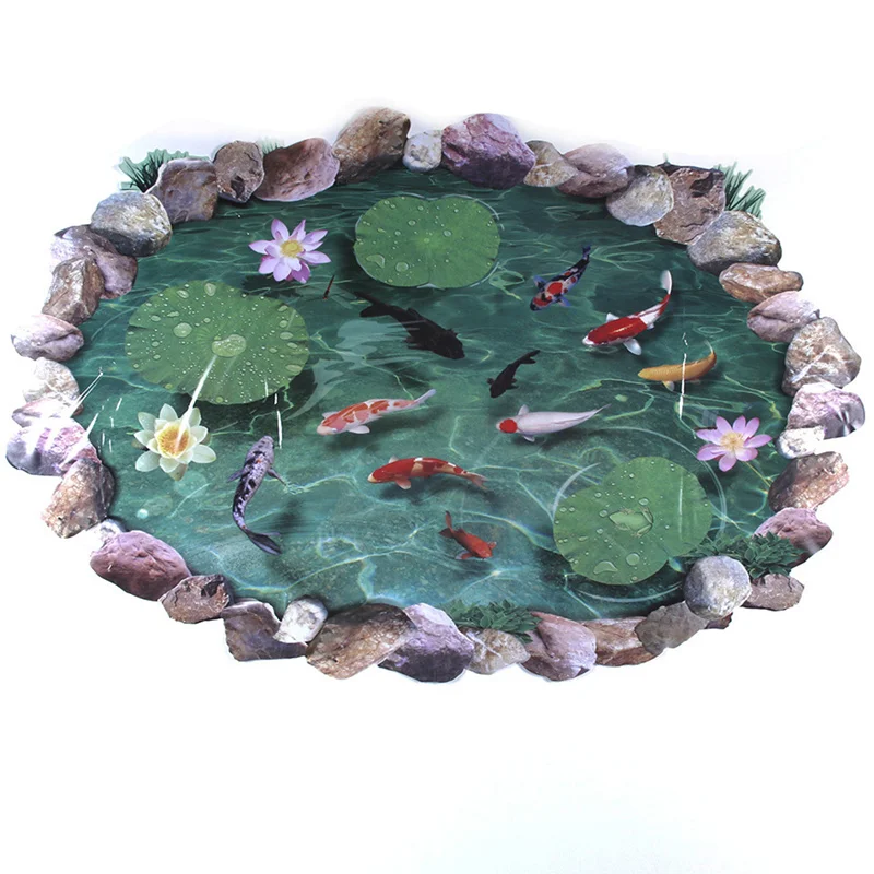 New Removable 3D Goldfish Lotus Room Decorations Wall Stickers Window Floor Stickers Home Decor Waterproof Cartoon Decals
New Removable 3D Goldfish Lotus Room Decorations Wall Stickers Window Floor Stickers Home Decor Waterproof Cartoon Decals