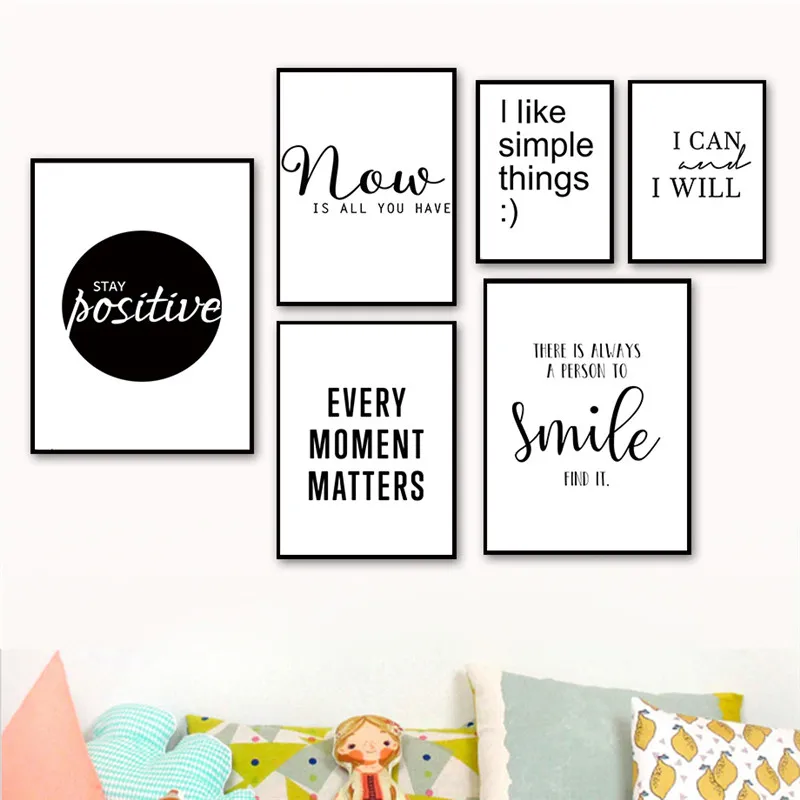 Black White Love Smile Quote Motivational Wall Art Canvas Poster And Prints Education Modular Picture Painting Home Decor AL076
Black White Love Smile Quote Motivational Wall Art Canvas Poster And Prints Education Modular Picture Painting Home Decor AL076