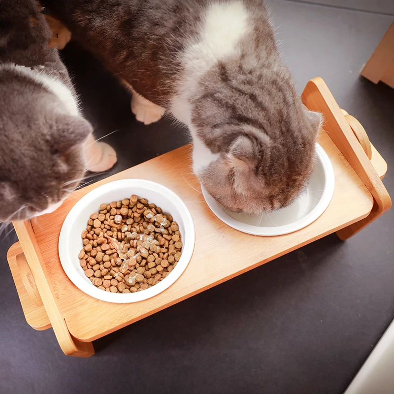 Pet Cat Bowls Ceramic Protection Cervical Dog Bowl Dish Oblique Mouth Double Bowl Cat Food Bowl Drinking Water Eating Feeder
Pet Cat Bowls Ceramic Protection Cervical Dog Bowl Dish Oblique Mouth Double Bowl Cat Food Bowl Drinking Water Eating Feeder