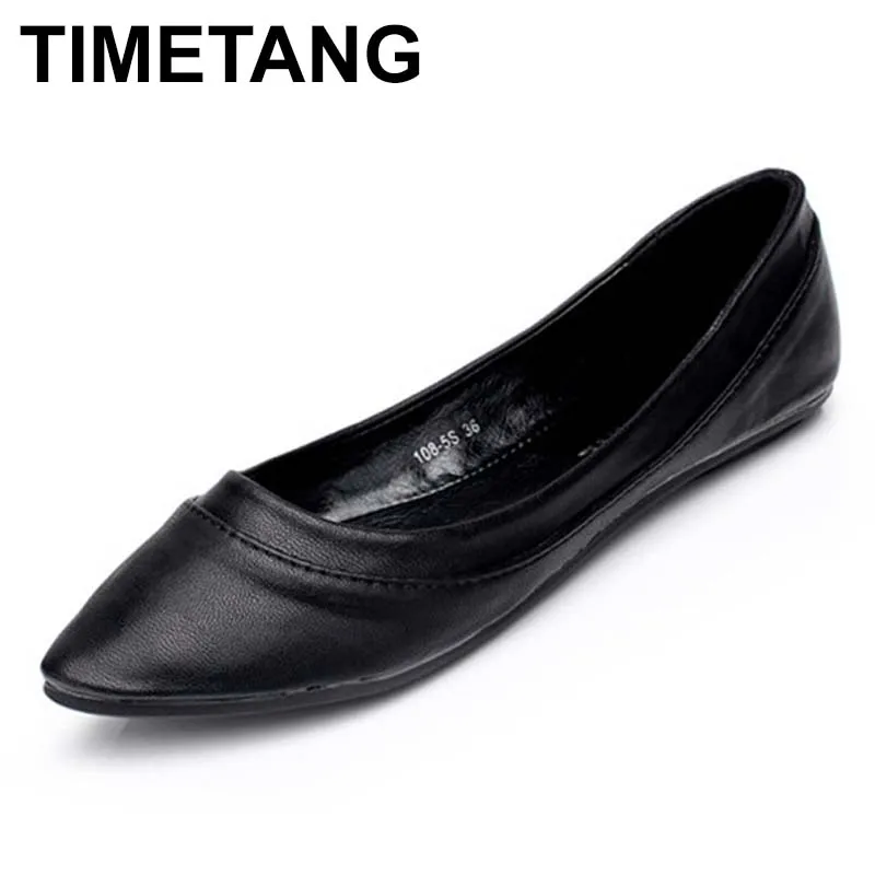 TIMETANG Large Size 41 Women'S Shoes Spring Autumn Ballet Flats Ladies Ballerinas Women's Leather Shoes C205
TIMETANG Large Size 41 Women'S Shoes Spring Autumn Ballet Flats Ladies Ballerinas Women's Leather Shoes C205