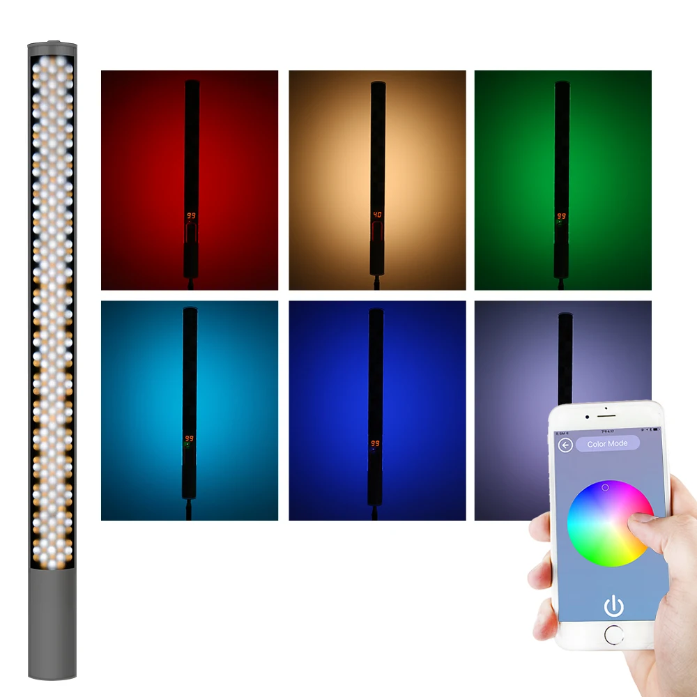 Yongnuo YN360 YN360 II Handheld Ice Stick LED Video Light built-in battery 3200k to 5500k RGB colorful controlled by Phone App
Yongnuo YN360 YN360 II Handheld Ice Stick LED Video Light built-in battery 3200k to 5500k RGB colorful controlled by Phone App