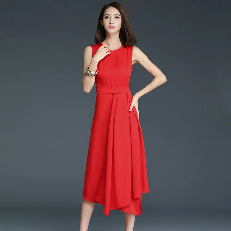 Womens new 2016 Summer Autumn stitching irregular slim long dress Ladies O-Neck Sleeveless Maxi A-Line Dresses
Womens new 2016 Summer Autumn stitching irregular slim long dress Ladies O-Neck Sleeveless Maxi A-Line Dresses
