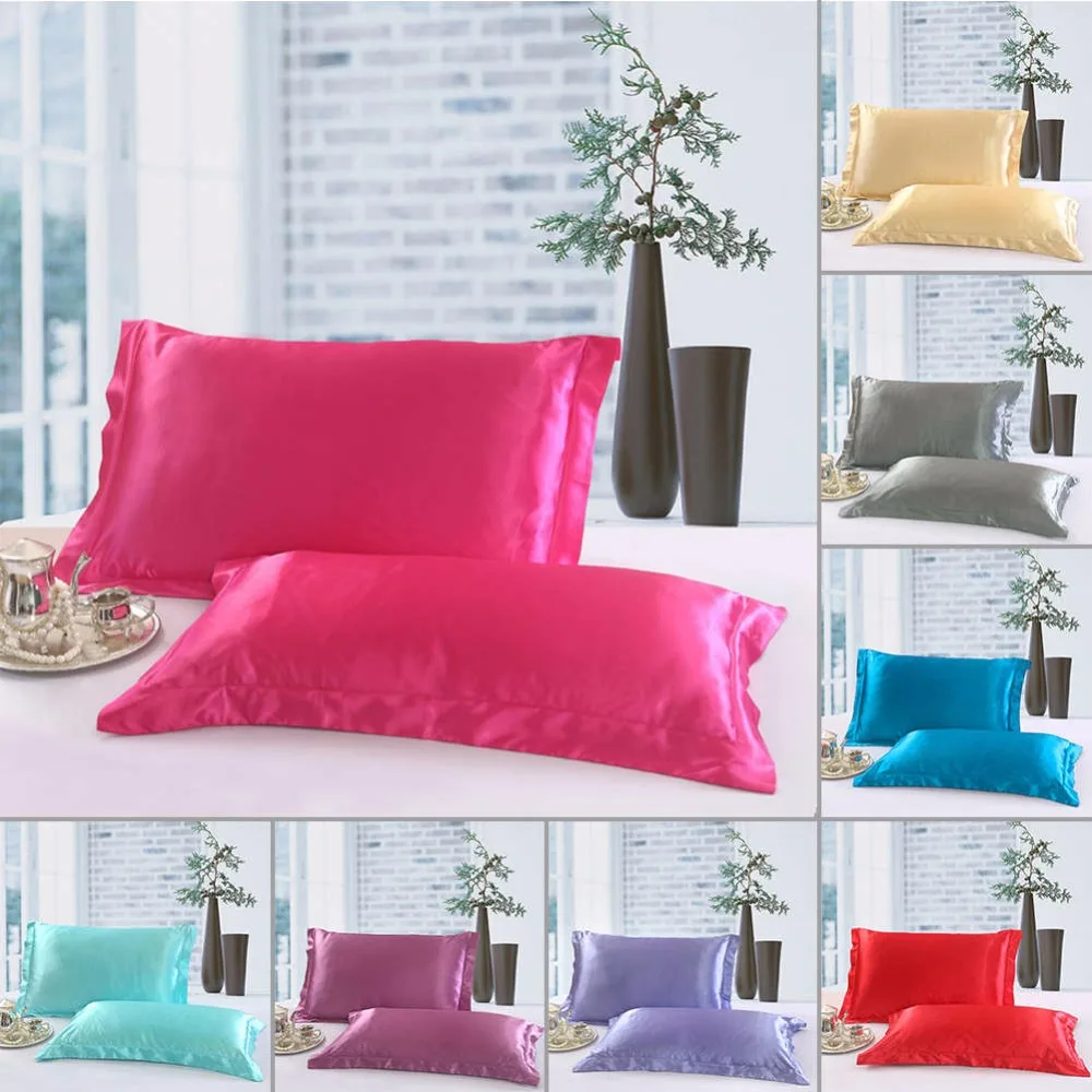1/2 Pcs/Set New Standard Size Polyester Satin Pillowcase ,100% Imitation Silk Solid Color Soft Comfortable Pillow Cover 27
1/2 Pcs/Set New Standard Size Polyester Satin Pillowcase ,100% Imitation Silk Solid Color Soft Comfortable Pillow Cover 27