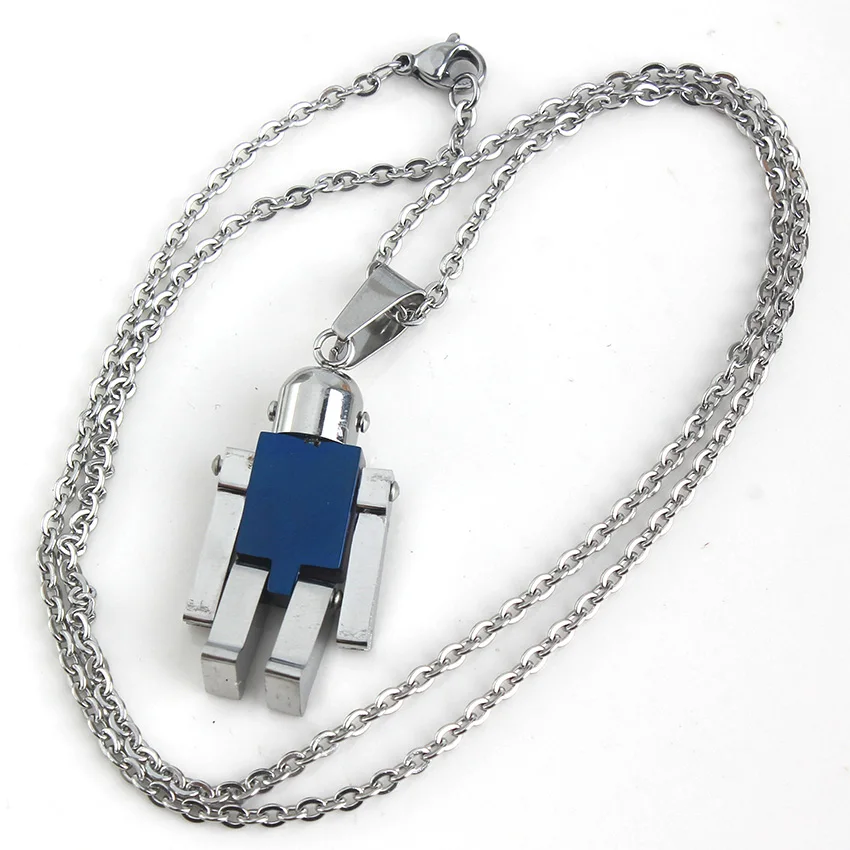 XSM Wholesale 5 Pcs Long Chain Necklaces Personalized Stainless Steel Robot Pendant 4 Colors Cute Robots Charming Men Jewelry
XSM Wholesale 5 Pcs Long Chain Necklaces Personalized Stainless Steel Robot Pendant 4 Colors Cute Robots Charming Men Jewelry