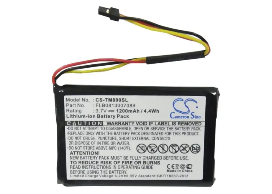 Аккумулятор Cameron Sino 1200 мАч для TOMTOM GO 60 One XL Europe Traffic 30 Series aha111009 FLB0813007089 VFAS | Мобильные