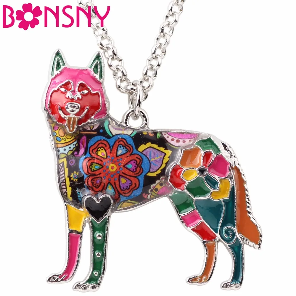 Bonsny Enamel Alloy Siberian Husky Dog Necklace Pendant Chain Collar Fashion Animal Jewelry For Women Girls Pet Lovers Gifts New
Bonsny Enamel Alloy Siberian Husky Dog Necklace Pendant Chain Collar Fashion Animal Jewelry For Women Girls Pet Lovers Gifts New
