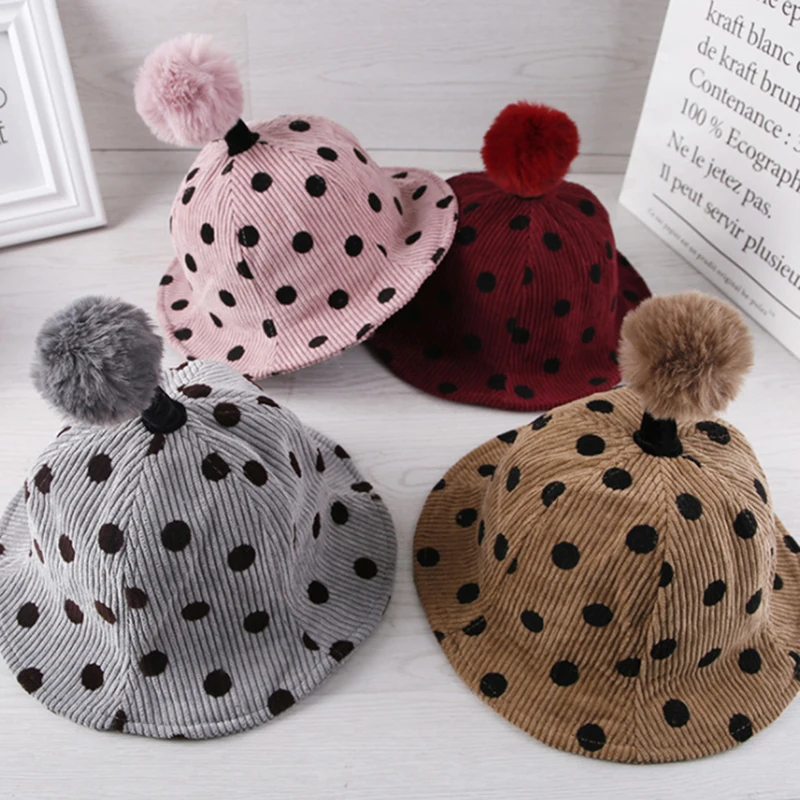 Autumn And Winter children's Polka Dot Basin Cap Baby Boy Girl Hair Ball Pompom Sun Hat Fisherman Hat Newborn Photography Props
Autumn And Winter children's Polka Dot Basin Cap Baby Boy Girl Hair Ball Pompom Sun Hat Fisherman Hat Newborn Photography Props