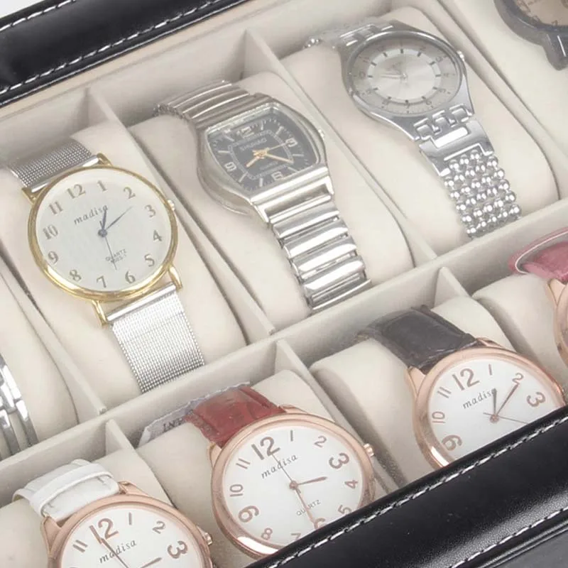 Classic High Quality PU Leather 12 Slots Wrist Watch Display Box Storage Holder Organizer Watch Case Jewelry Dispay Gift Box
Classic High Quality PU Leather 12 Slots Wrist Watch Display Box Storage Holder Organizer Watch Case Jewelry Dispay Gift Box