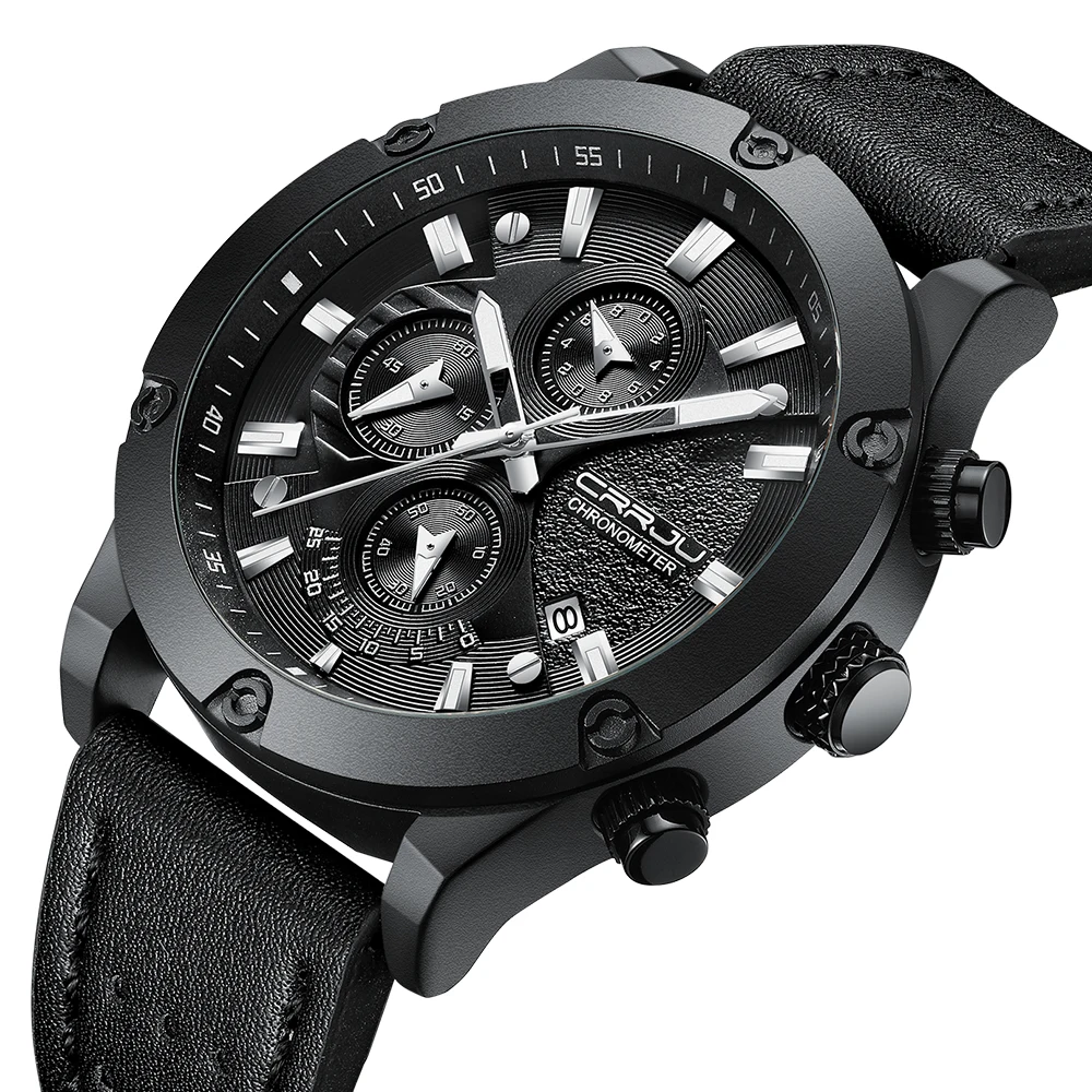 CRRJU Luxury Mens Watches Quartz Gold Watch Men Casual Leather Military Waterproof Sport Wrist Watch Relogio Masculino
CRRJU Luxury Mens Watches Quartz Gold Watch Men Casual Leather Military Waterproof Sport Wrist Watch Relogio Masculino