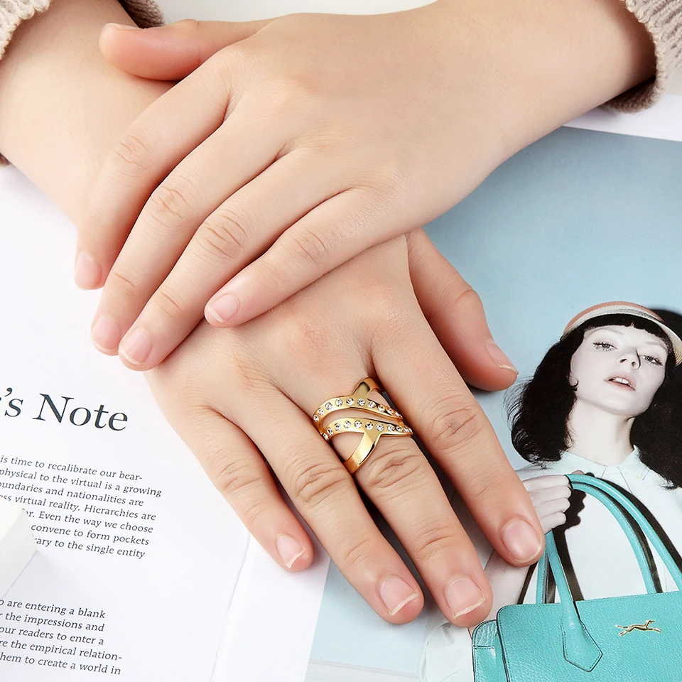BORASI Luxury Gold-Color Elephant Crystal Ring Female Rings For Women 316L Stainless Steel Anniversary Party Rings Wedding Gift
BORASI Luxury Gold-Color Elephant Crystal Ring Female Rings For Women 316L Stainless Steel Anniversary Party Rings Wedding Gift