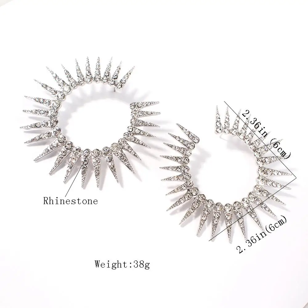MANILAI Trend Rhinestone Stud Earrings For Women Geometric Alloy Big Earrings Jewelry Accessories Gift Golden Silver Color
MANILAI Trend Rhinestone Stud Earrings For Women Geometric Alloy Big Earrings Jewelry Accessories Gift Golden Silver Color